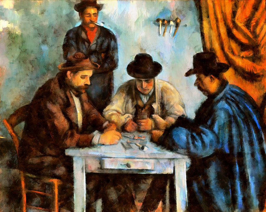 The Card Players #28 Painting by Paul Cezanne