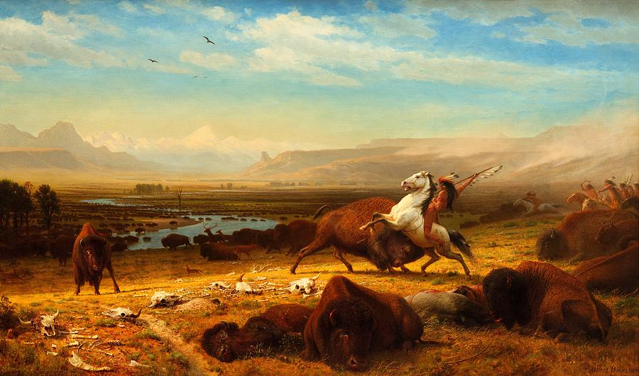 The Last Of The Buffalo Painting By Mountain Dreams   28 The Last Of The Buffalo Albert Bierstadt 