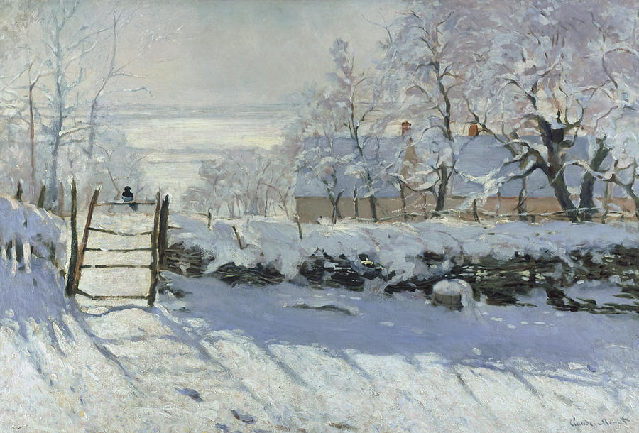 The Magpie By Claude Monet Painting