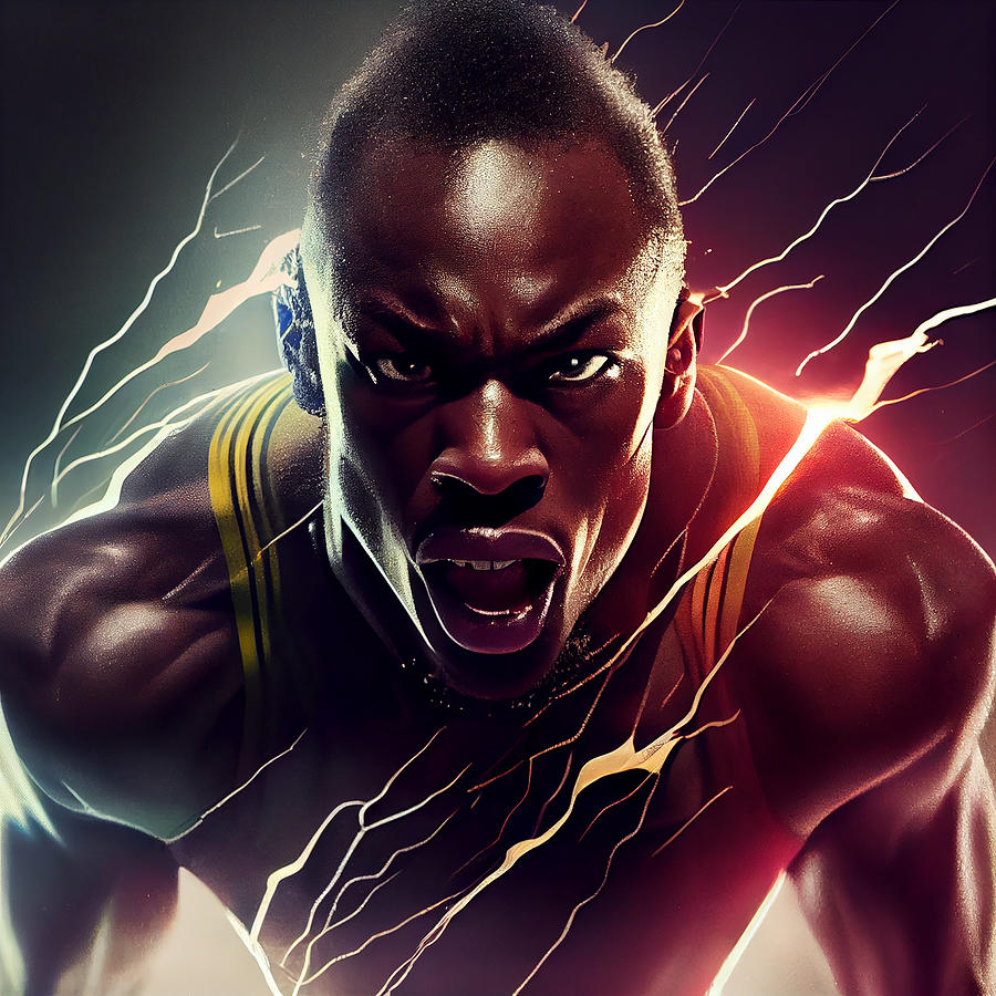 Usain Bolt Mixed Media