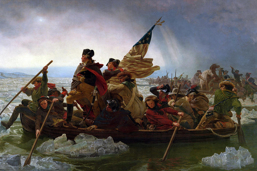 Washington Crossing the Delaware by Emanuel Leutze Painting by Emaneul Leutze