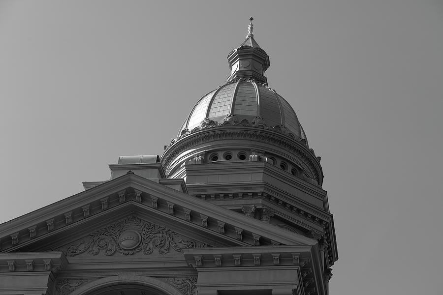 Wyoming state capitol building in Cheyenne Wyoming in black and white #28 Photograph by Eldon McGraw