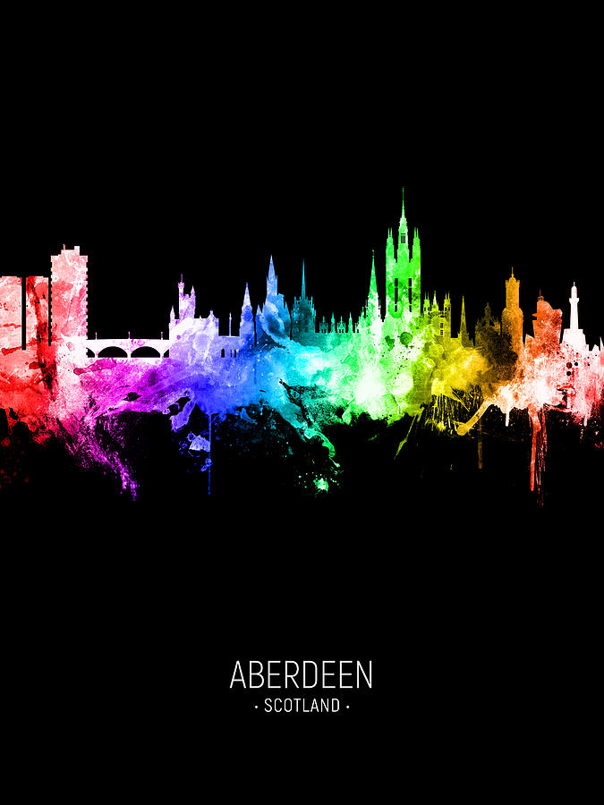 Aberdeen Scotland Skyline #29 Digital Art by Michael Tompsett