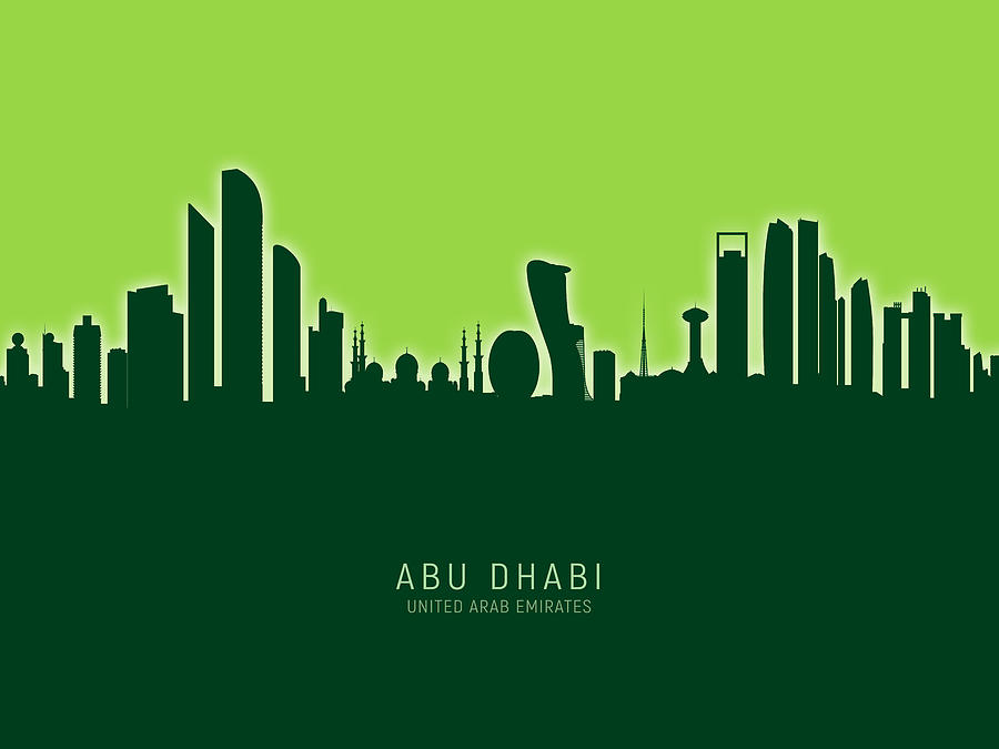 Abu Dhabi Skyline #29 Digital Art by Michael Tompsett