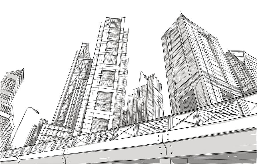 Architecture #29 Drawing by SireAnko