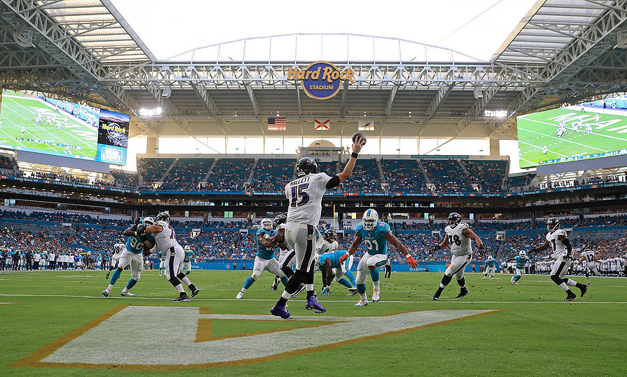 Baltimore Ravens v Miami Dolphins #29 Photograph by Mike Ehrmann