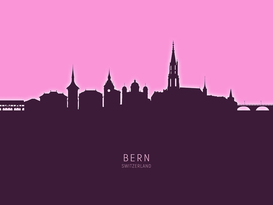 Bern Switzerland Skyline #29 Digital Art by Michael Tompsett
