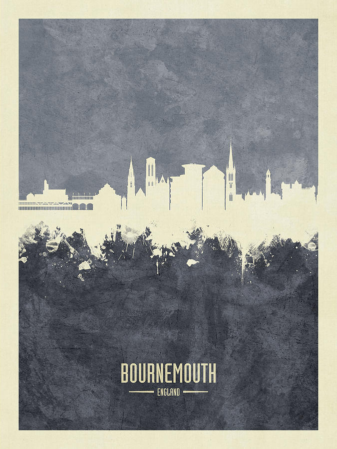 Bournemouth England Skyline #29 Digital Art by Michael Tompsett