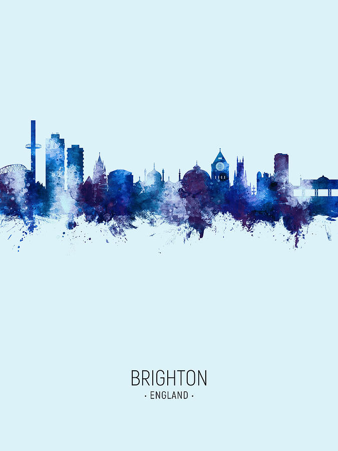 Brighton England Skyline #29 Digital Art by Michael Tompsett