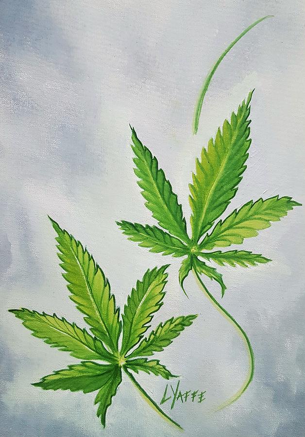 Cannabis Leaves #29 Painting by Loraine Yaffe