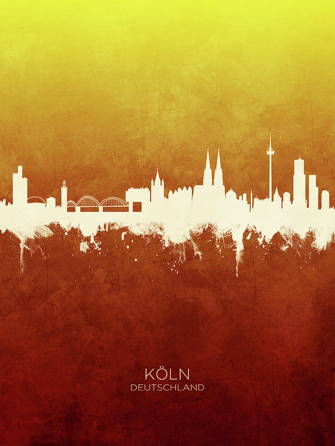 Cologne Germany Skyline #29 Digital Art by Michael Tompsett