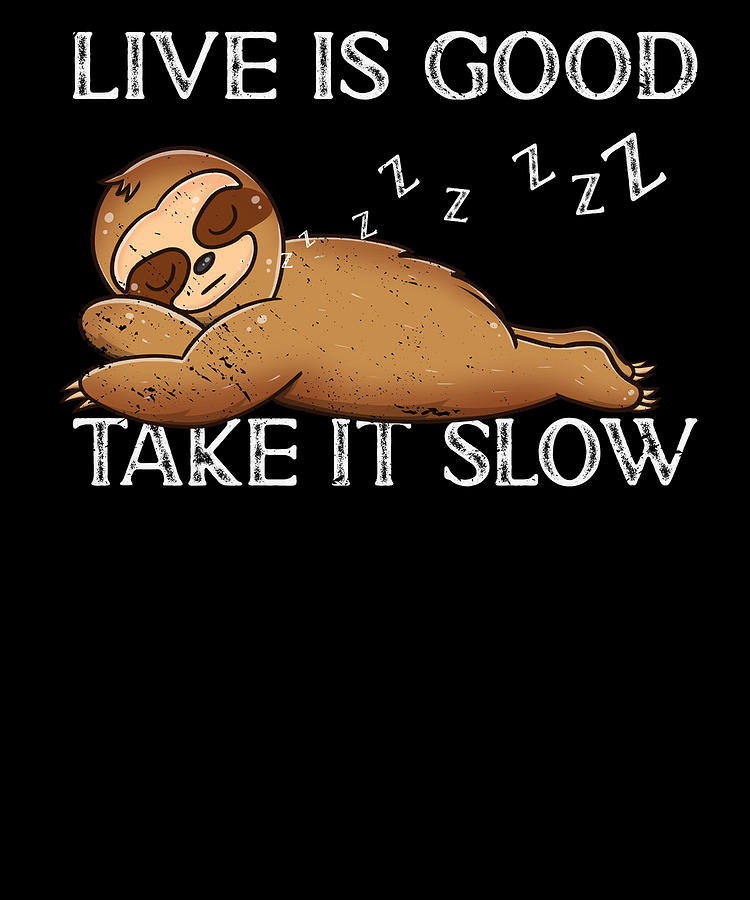 Animal Digital Art - Cute Sloth Lazy Office Worker Working Sloth Statement Chill  #29 by Toms Tee Store