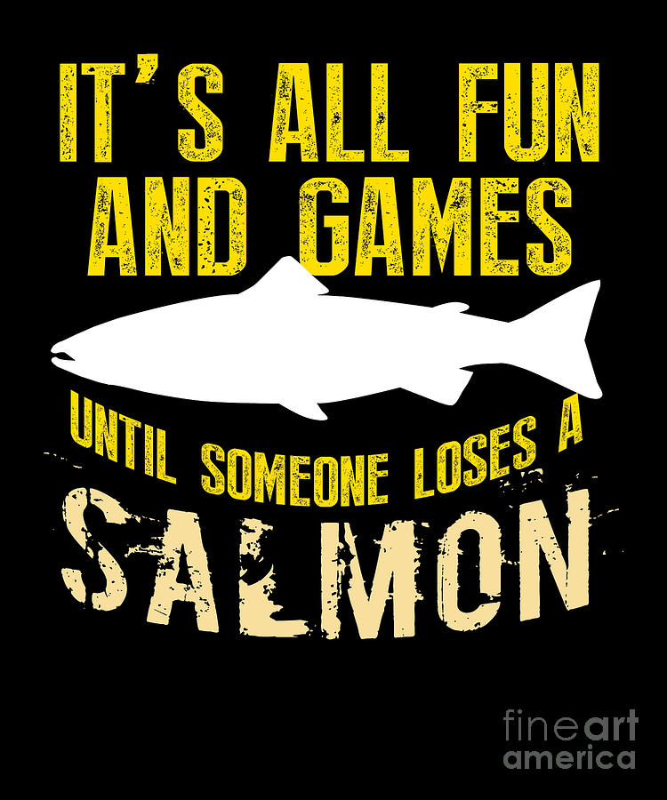 Funny Salmon Fishing Freshwater Fish Lake Gift Digital Art by Lukas ...