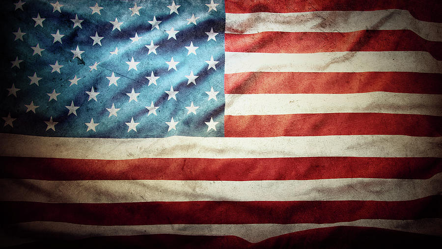 Grunge American flag Photograph by Les Cunliffe | Fine Art America