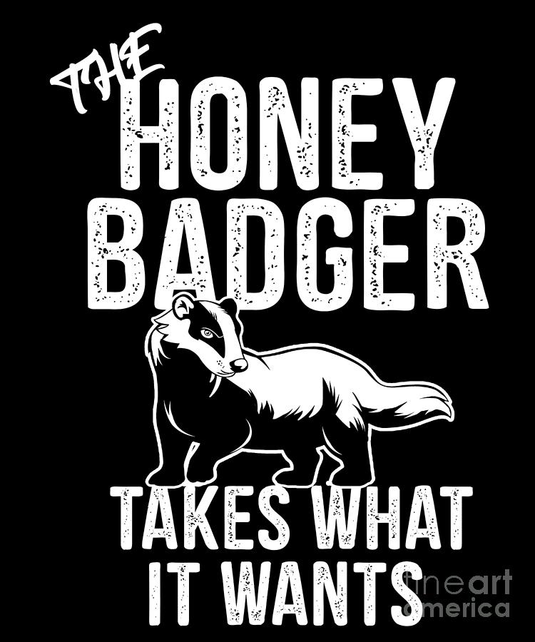 Honey Badger Feisty Marten Ratel Thief Gift Digital Art by Lukas Davis ...