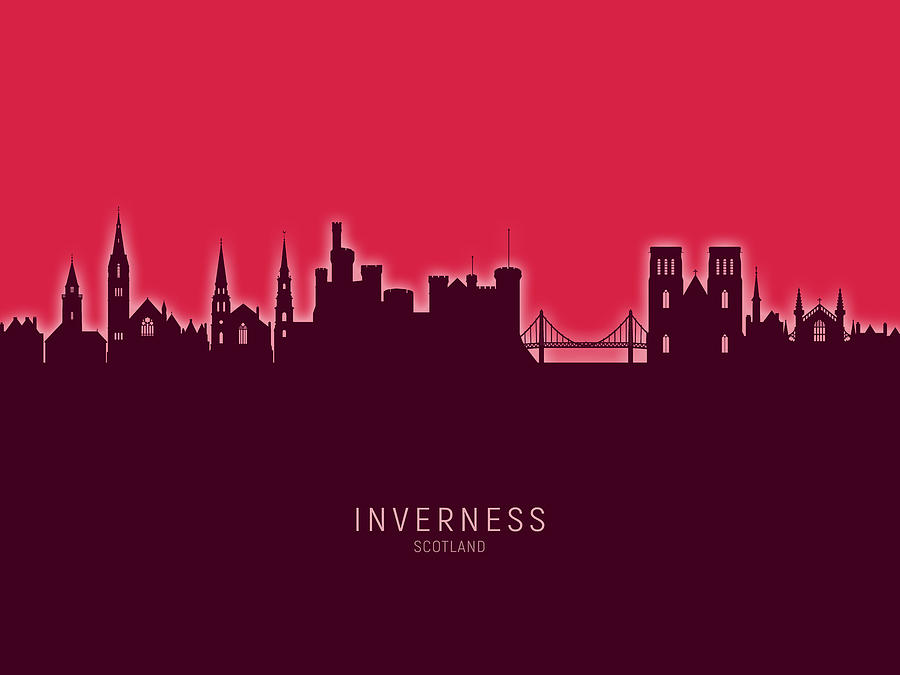 Inverness Scotland Skyline #29 Digital Art by Michael Tompsett