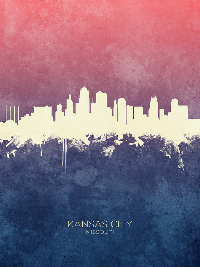 Kansas City Missouri Skyline #29 Digital Art by Michael Tompsett