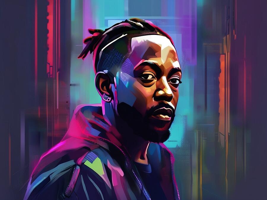 Kendrick Lamar Digital Art - Kendrick Lamar #29 by Amsterdam Funderburke