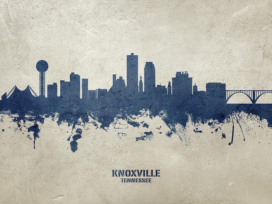 Knoxville Tennessee Skyline #29 Digital Art by Michael Tompsett