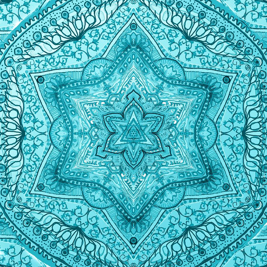 Maguen David mandala, David Star mandala, 3D effect mandala, mandala ...