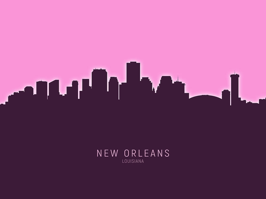 New Orleans Louisiana Skyline #29 Digital Art by Michael Tompsett