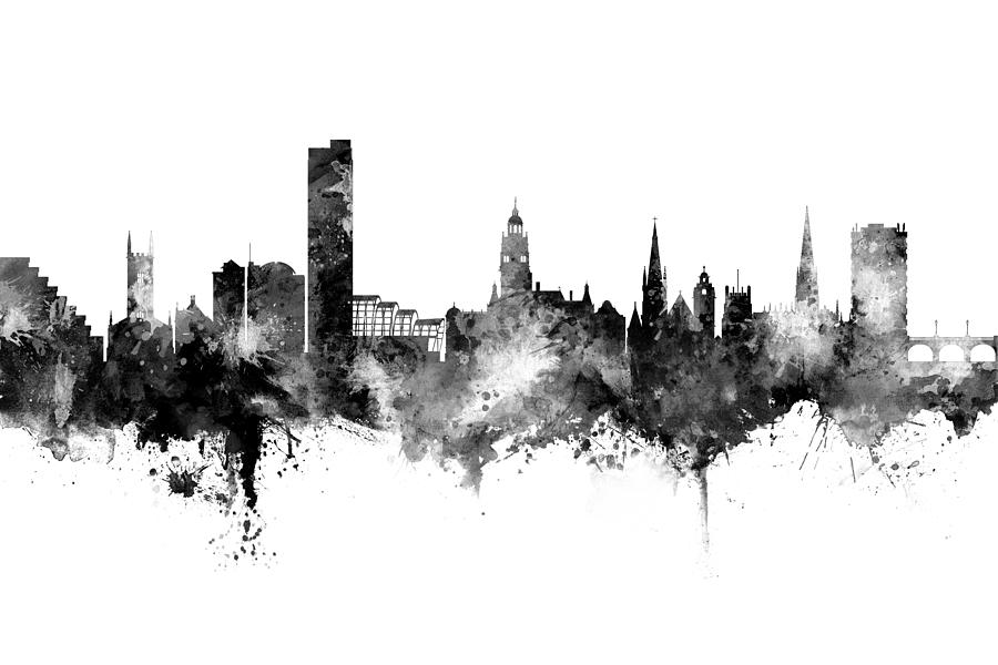 Sheffield England Skyline #29 Digital Art by Michael Tompsett