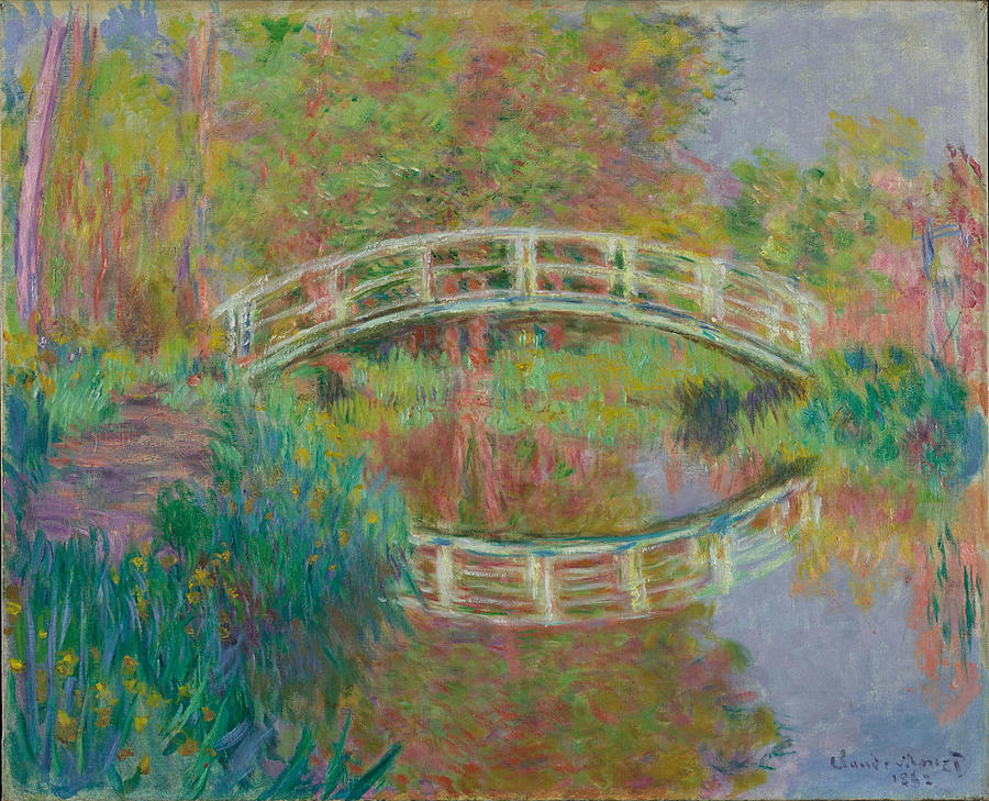 The Japanese Footbridge Painting by Claude Monet - Pixels