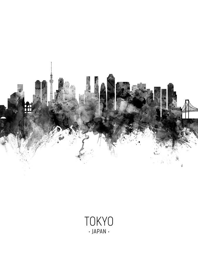 Tokyo Japan Skyline #29 Digital Art by Michael Tompsett