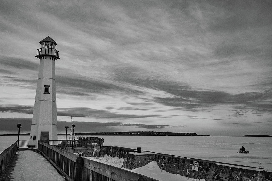 Wawatam Lighthouse in St. Ignace, Michigan in the winter Photograph by ...