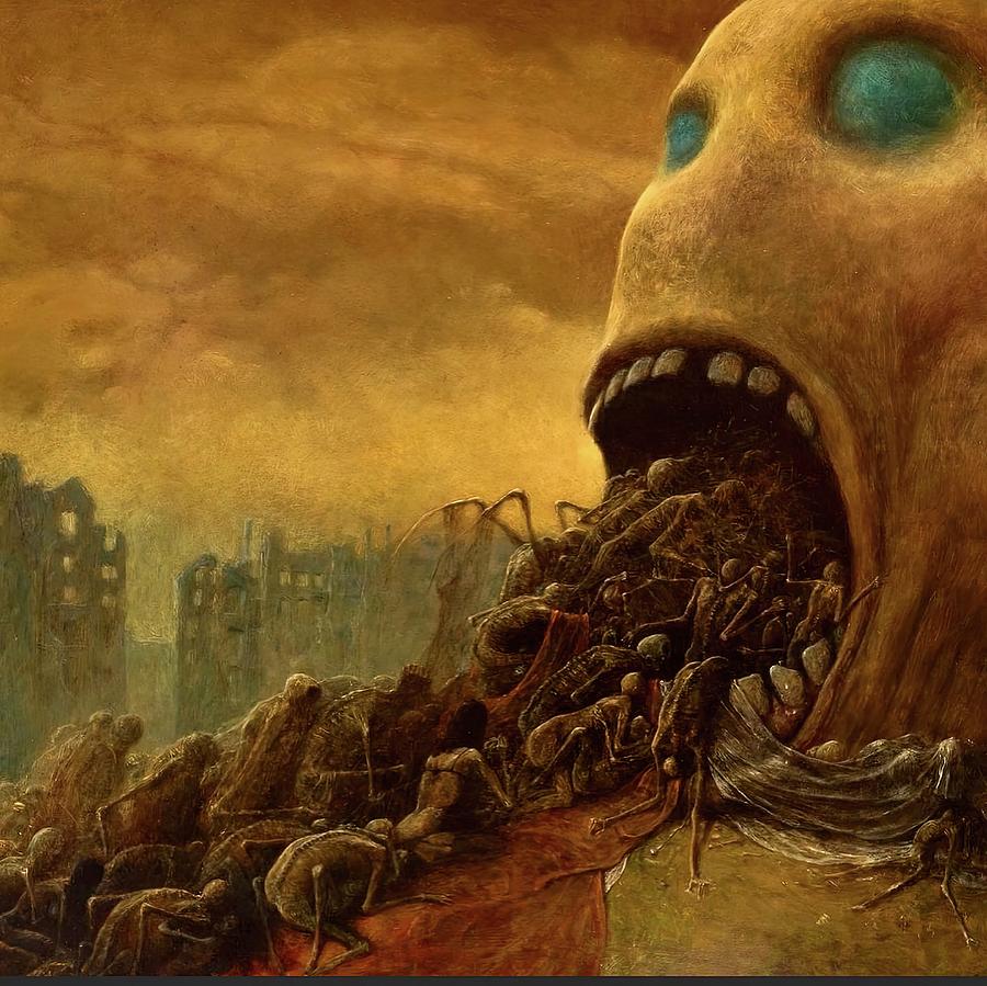 Zdzislaw Beksinski Painting 1929 2005 #29 by Ouyahya Rays