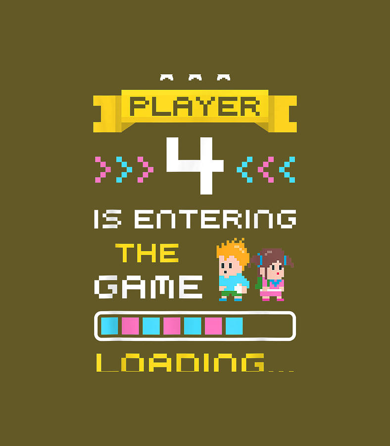 2nd Time Gaming Pregnancy Announcement Gamer Cute New Baby Digital Art ...