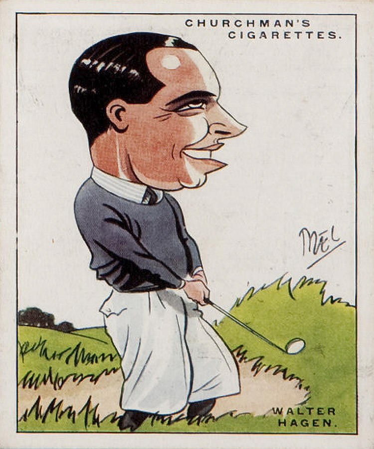 1927 Walter Hagen Card Digital Art by Wayne Taylor - Fine Art America