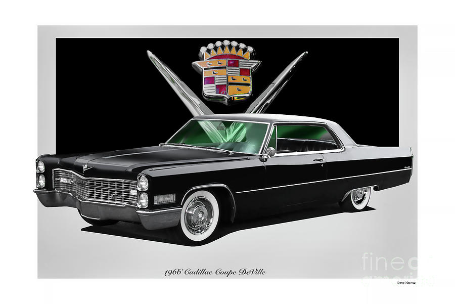 Transportation Photograph - 1966 Cadillac Coupe DeVille #3 by Dave Koontz