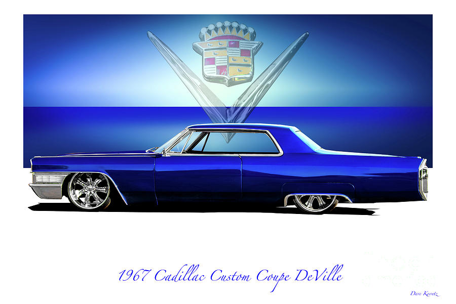 1967 Cadillac Custom Coupe DeVille #3 Photograph by Dave Koontz