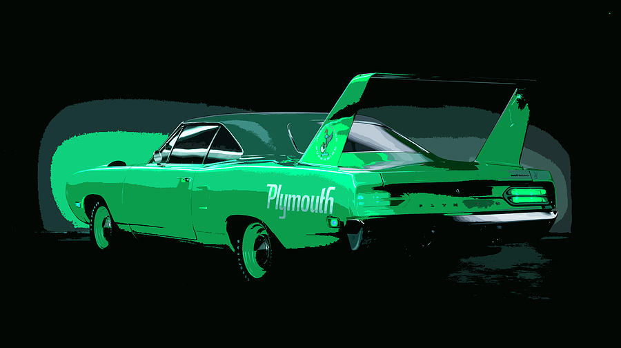 Roadrunner Digital Art - 1970 Plymouth Road Runner Superbird #3 by Thespeedart