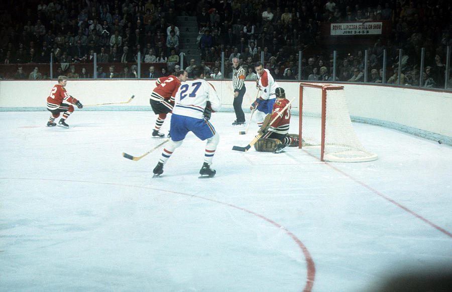 1971 Stanley Cup Finals:  Chicago Blackhawks v Montreal Canadiens #3 Photograph by B Bennett