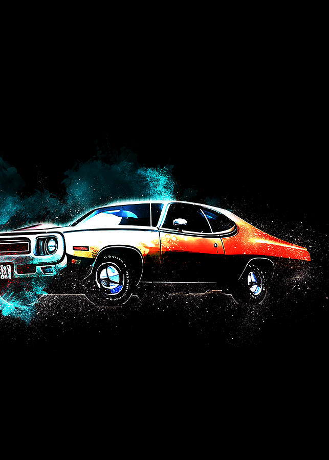 Transportation Digital Art - 1972 Plymouth Gtx Plymouth Muscle Classic #3 by Edgar Dorice