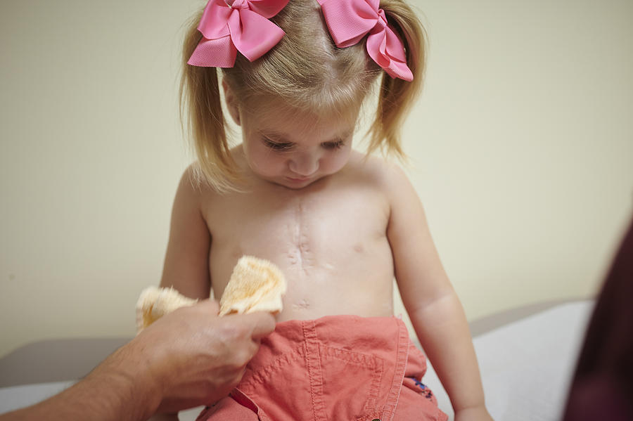 2 Year Old Open Heart Surgery Survivor Getting Check-up. #3 Photograph by Daniel Tardif