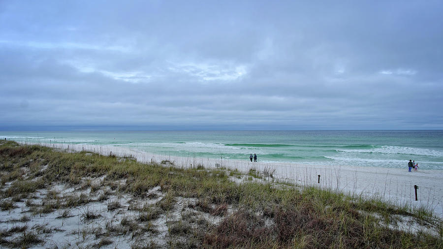 A Cloudy Beach Day #3 Photograph by George Taylor
