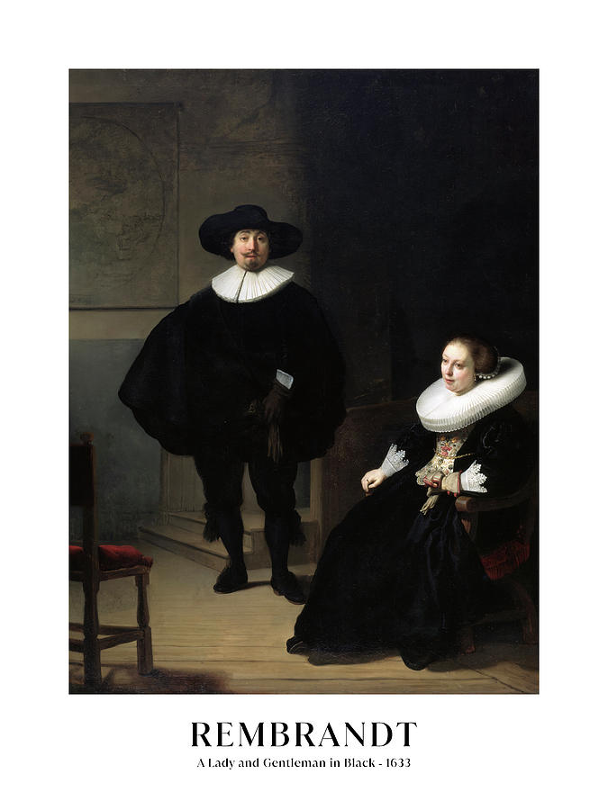 A Lady and Gentleman in Black Painting by Rembrandt Fine Art America