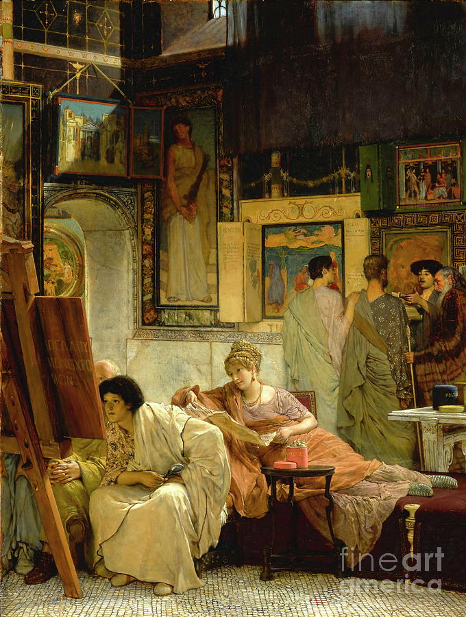 A picture gallery #3 Painting by Lawrence Alma-Tadema