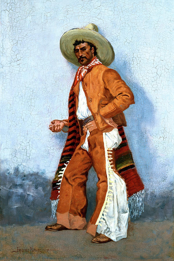 Frederic Remington Painting - A Vaquero #3 by Frederic Remington
