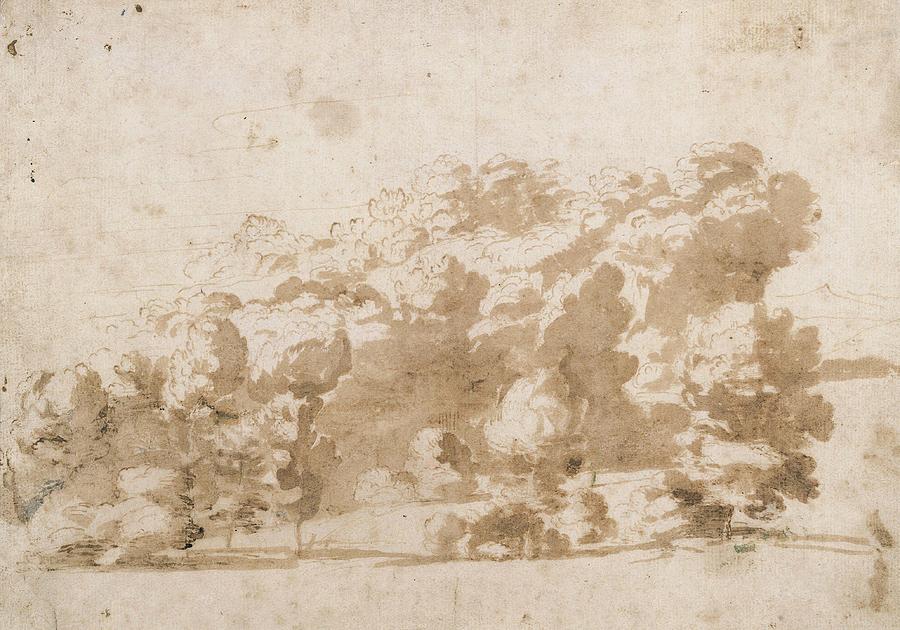 Anthony Van Dyck Painting - A wooded ridge  #3 by Anthony van Dyck