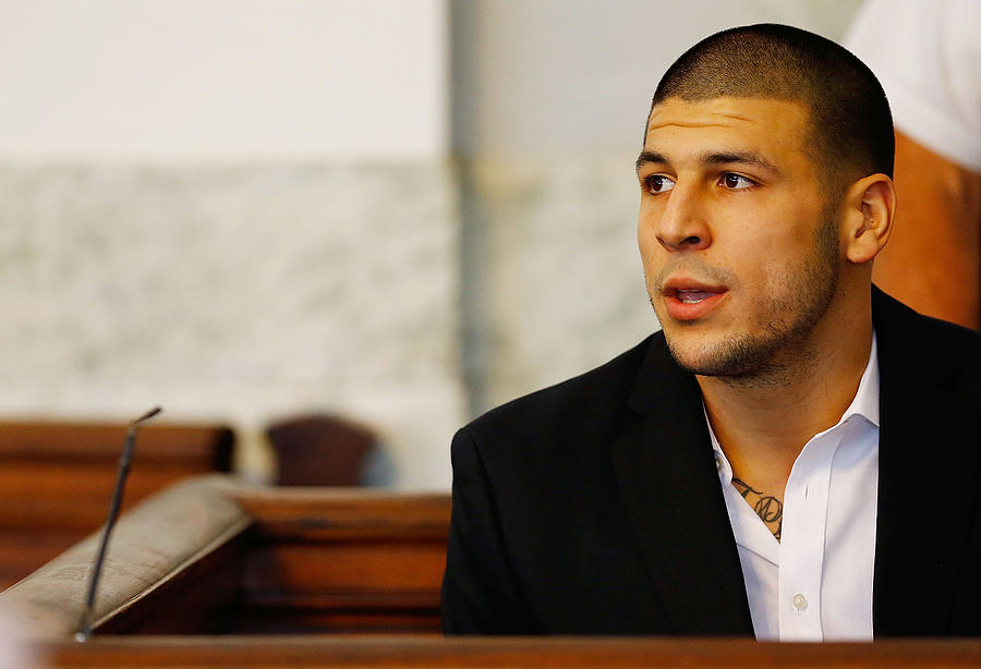 Aaron Hernandez Court Appearance #3 Photograph by Jared Wickerham