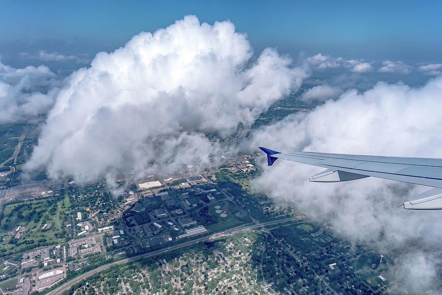 Above The Clouds And Above Minneapolis Minnesota From Airplane #3 Photograph by Alex Grichenko