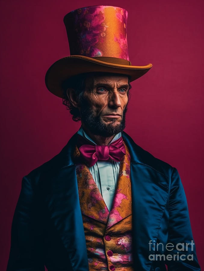 Abraham  Lincoln  Surreal  Cinematic  Minimalistic  By Asar Studios Painting