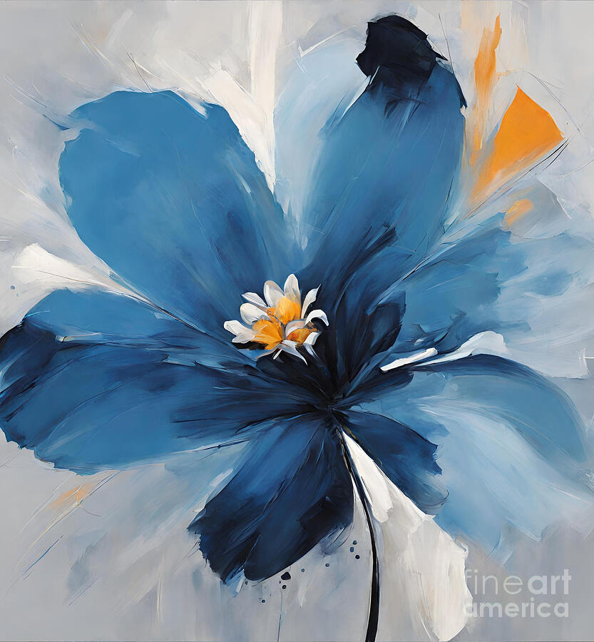 Abstract Painting - Abstract Flowers #3 by Naveen Sharma