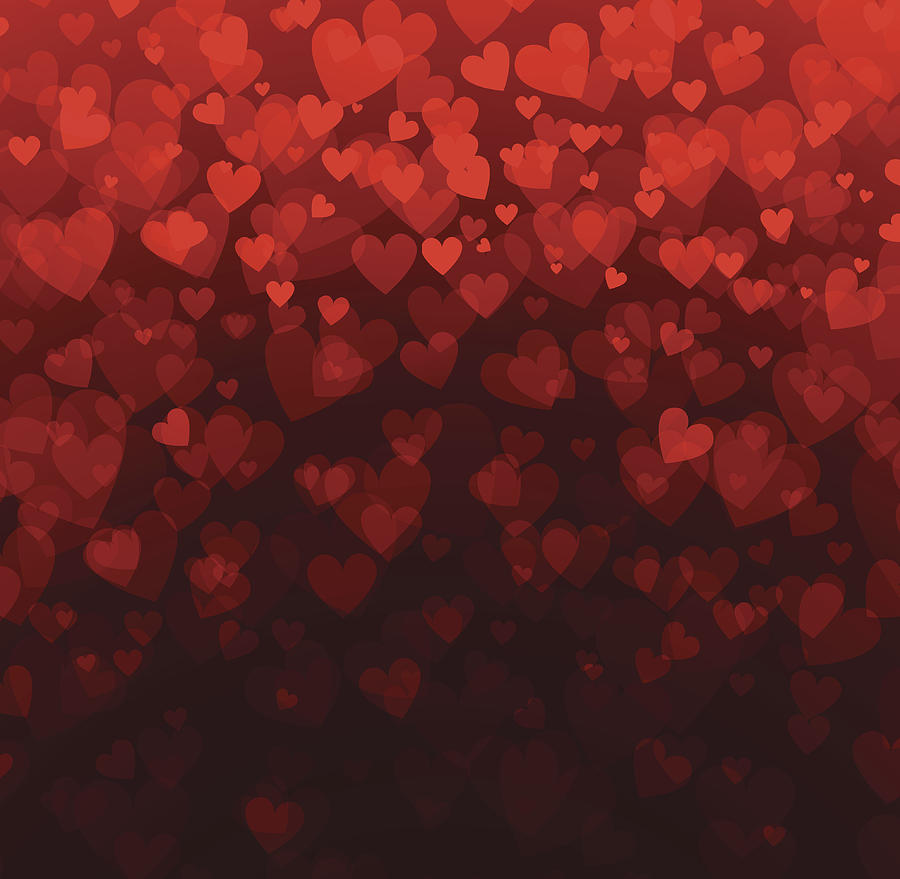 Abstract hearts background #3 Drawing by Traffic_analyzer