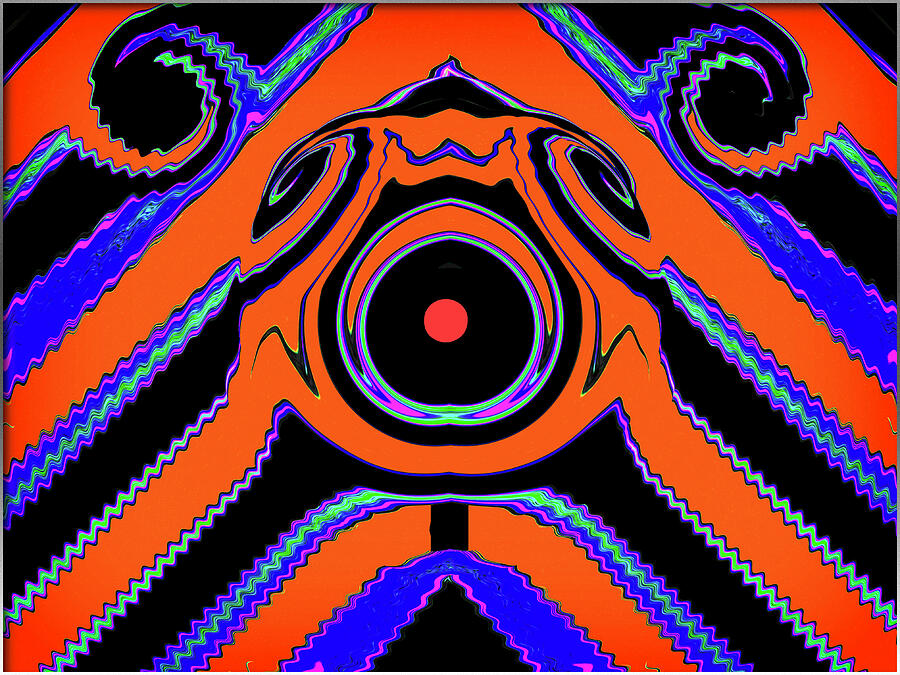 Abstract Digital Art - Abstract, Orange #3 by Derek Oldfield