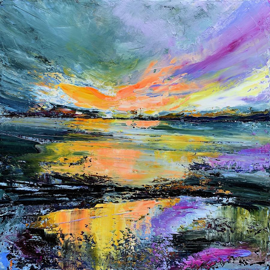 Sunset Painting - Acadia on my Mind Series #3 by Julia S Powell